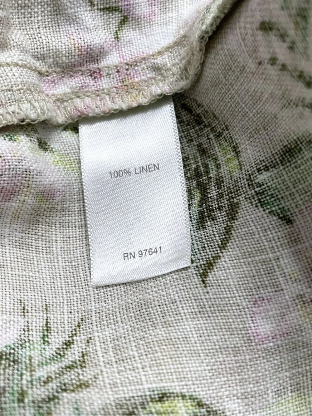 J. Jill Love Linen Cropped Capri Pants Medium Pull On Floral Tropical Pockets